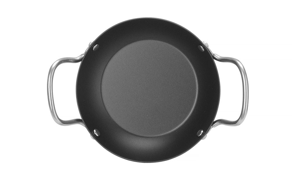 HENDI Servierpfanne Karbonstahl – Ø 144 mm, 2 Griffe