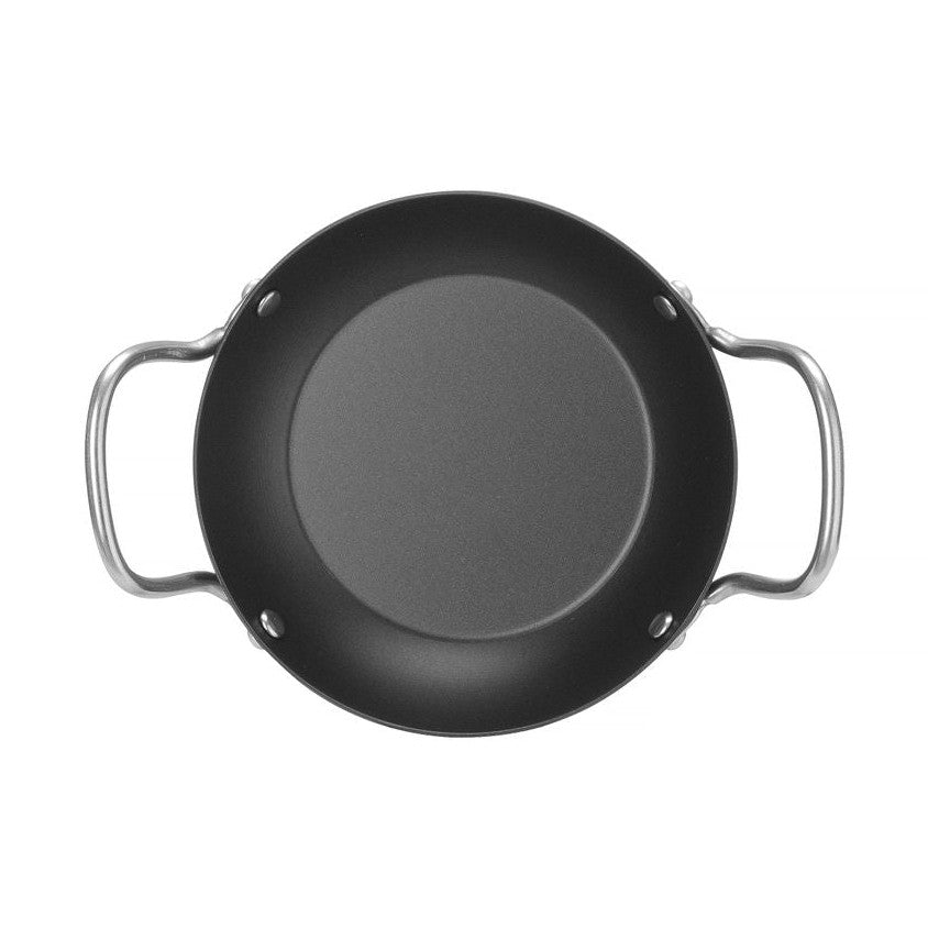 HENDI Servierpfanne Karbonstahl – Ø 144 mm, 2 Griffe