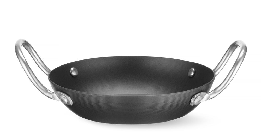 HENDI Servierpfanne Karbonstahl – Ø 164 mm, 2 Griffe