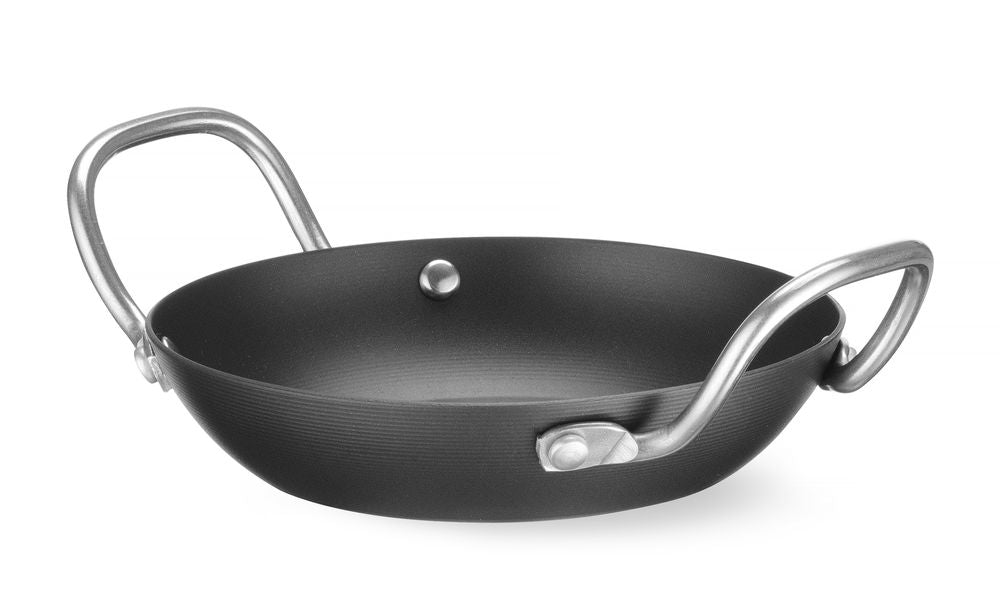 HENDI Servierpfanne Karbonstahl – Ø 164 mm, 2 Griffe