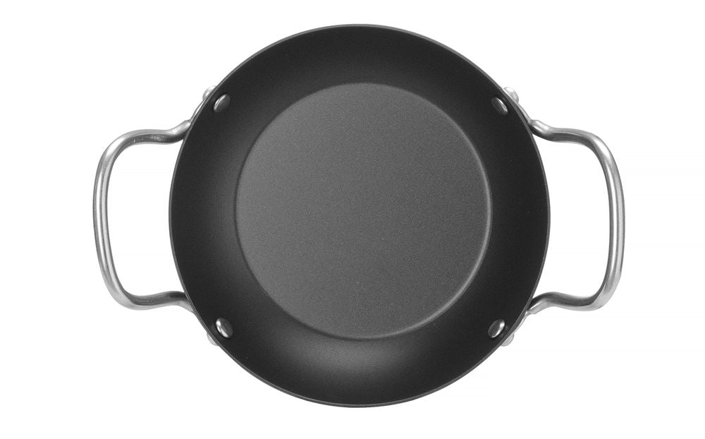 HENDI Servierpfanne Karbonstahl – Ø 164 mm, 2 Griffe