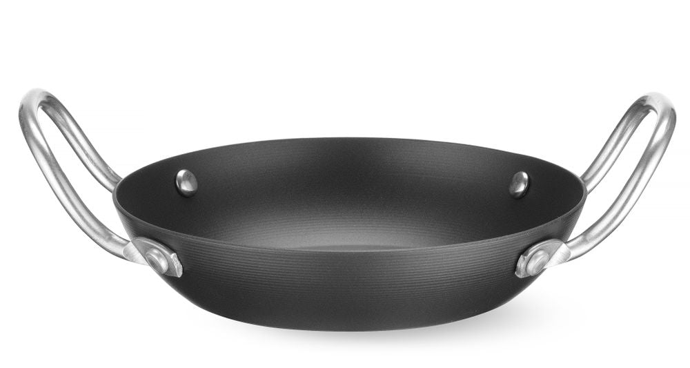 HENDI Servierpfanne Karbonstahl – Ø 184 mm, 2 Griffe