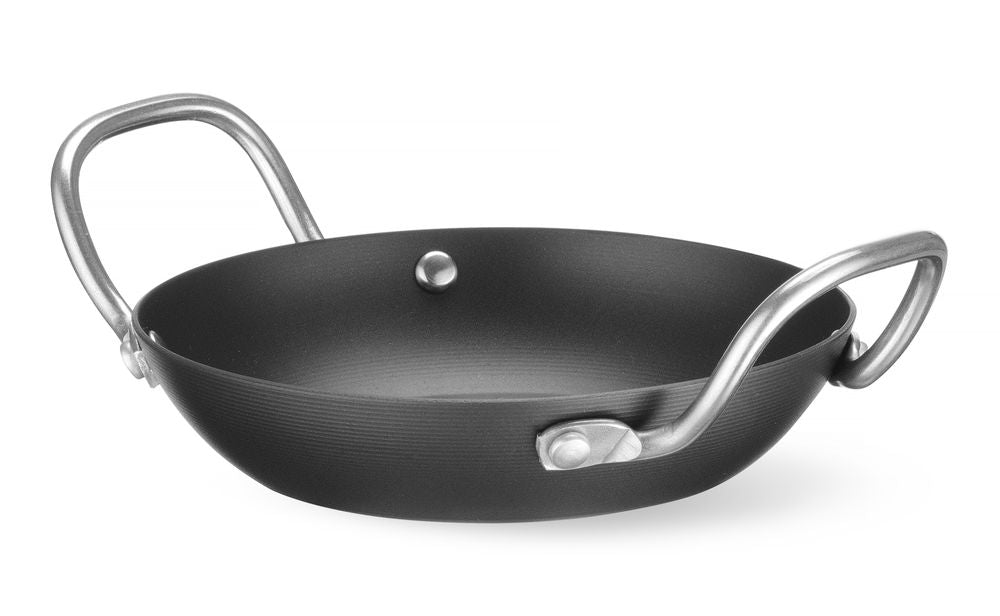 HENDI Servierpfanne Karbonstahl – Ø 184 mm, 2 Griffe