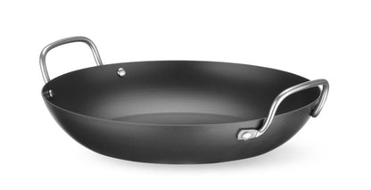 HENDI Servierpfanne Karbonstahl – Ø 204 mm, 2 Griffe