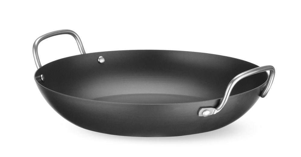HENDI Servierpfanne Karbonstahl – Ø 243 mm, 2 Griffe