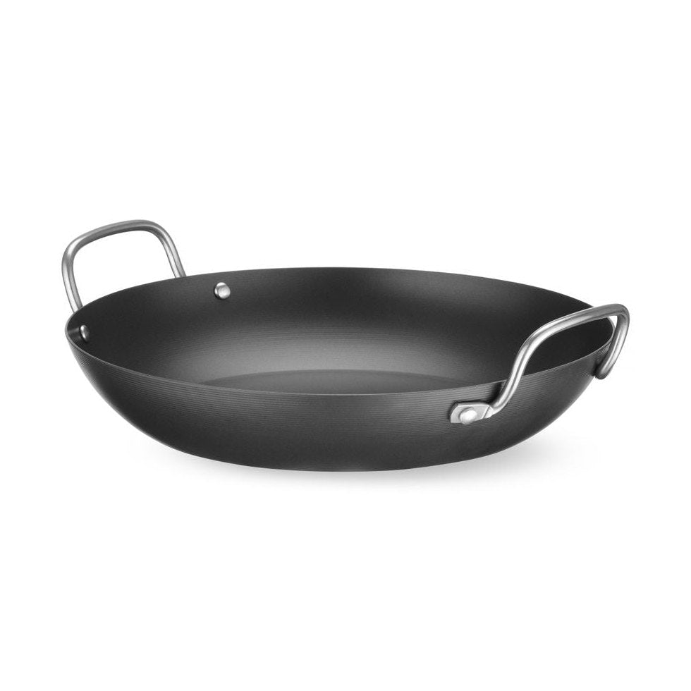 HENDI Servierpfanne Karbonstahl – Ø 243 mm, 2 Griffe