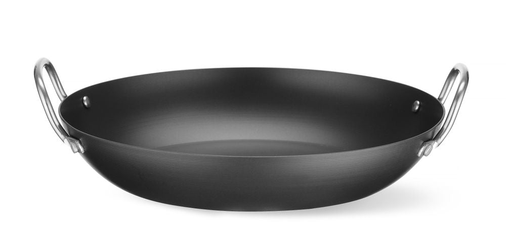 HENDI Servierpfanne Karbonstahl – Ø 264 mm, 2 Griffe