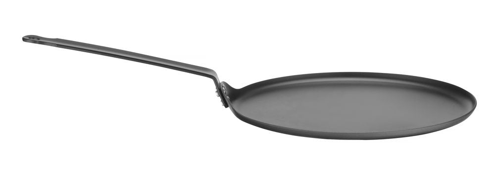 HENDI Crêpe-Pfanne Karbonstahl – Ø 282 mm, flacher Boden