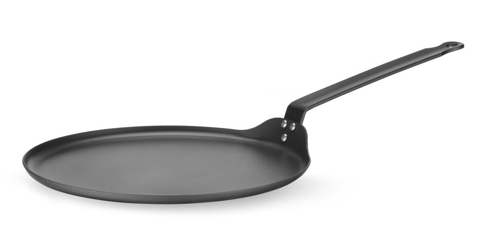HENDI Crêpe-Pfanne Karbonstahl – Ø 282 mm, flacher Boden