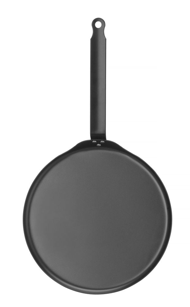 HENDI Crêpe-Pfanne Karbonstahl – Ø 282 mm, flacher Boden