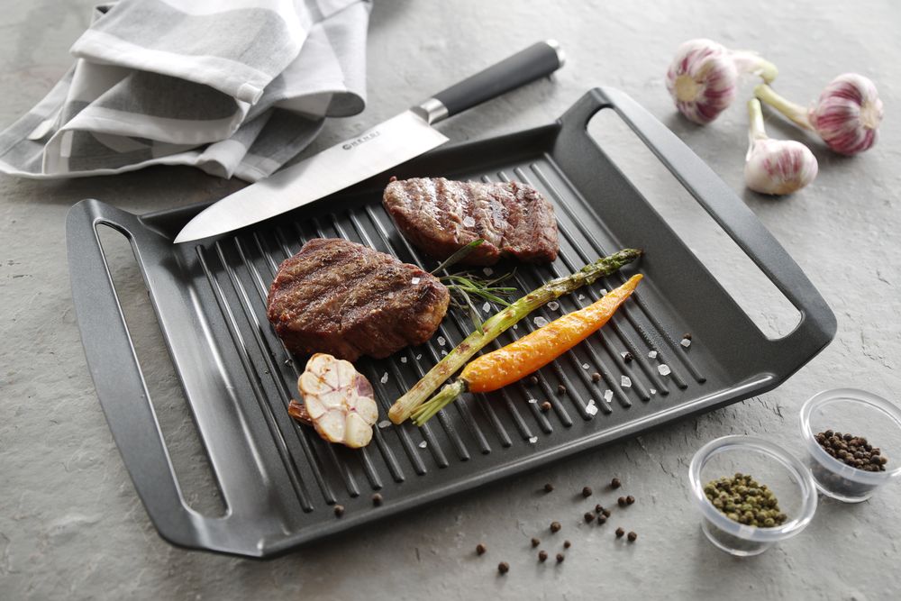 HENDI Grillplatte für Induktionskocher – 390 × 260 mm HENDI