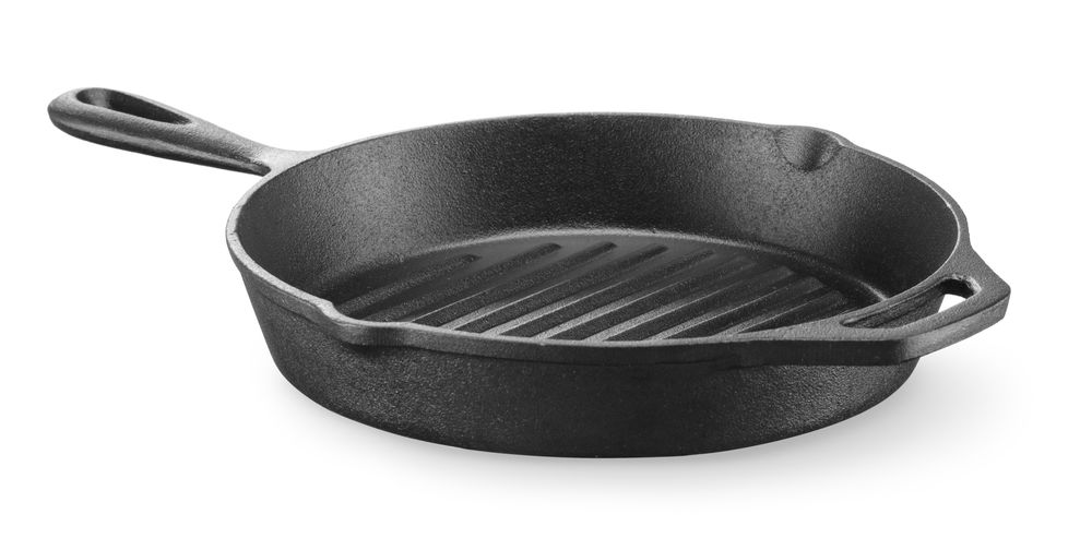 HENDI Gusseisen-Grillpfanne 398 × 265 mm – mit 2 Ausgüssen