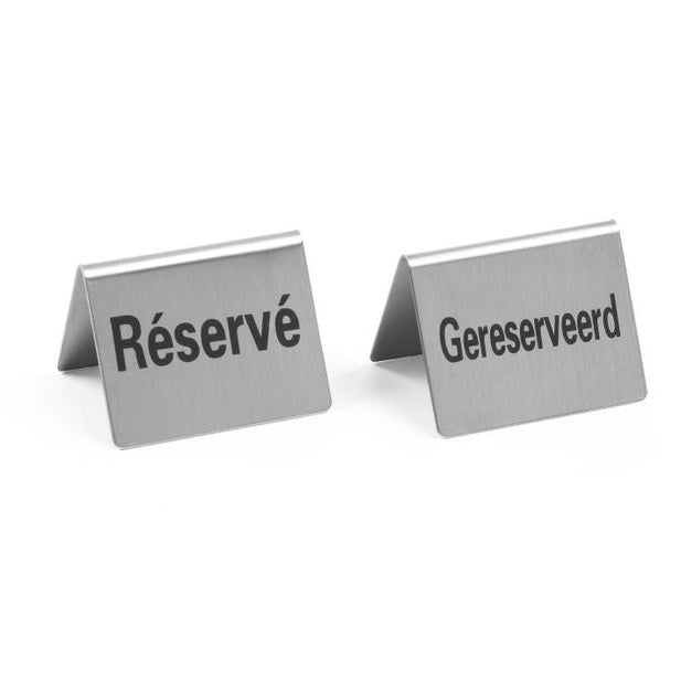 Tischschild Reserviert - 4 Stk., HENDI, Gereserveerd, 50x35x H 40mm HENDI