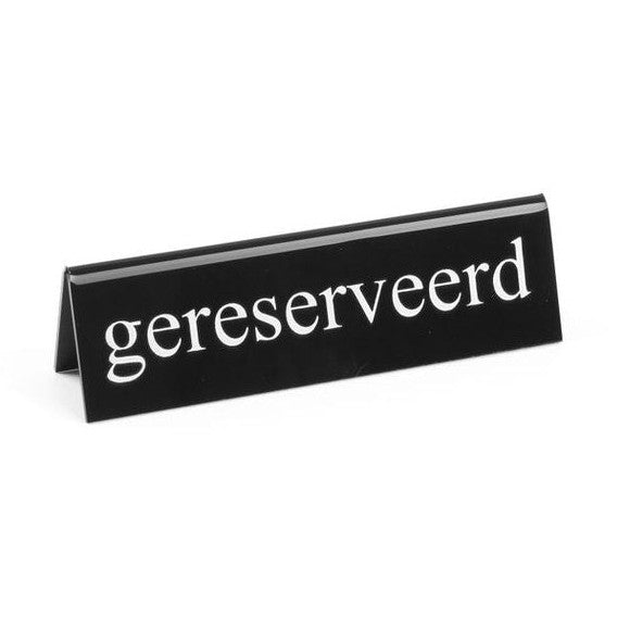 HENDI Tischschild Reserviert – Aufdruck «gereserveerd», doppelseitig HENDI