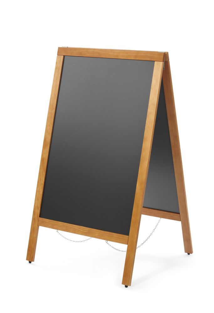 HENDI Kundenstopper Kreidetafel – H 1200 mm, Holzrahmen