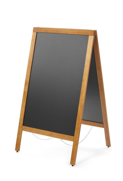 HENDI Kundenstopper Kreidetafel – H 1200 mm, Holzrahmen
