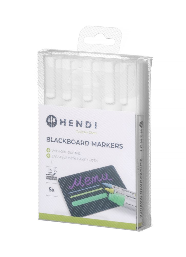 HENDI Kreidemarker 6 mm – 5 × Weiss HENDI