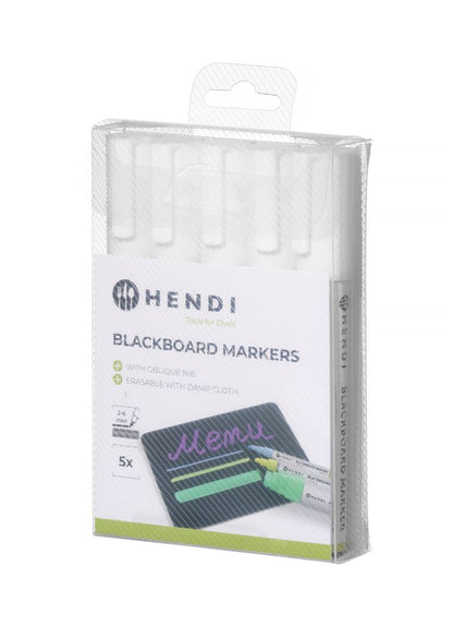 HENDI Kreidemarker 6 mm – 5 × Weiss