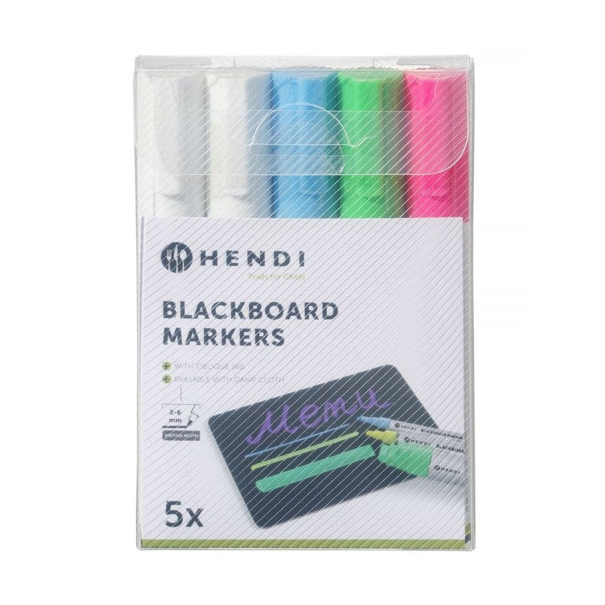 HENDI Kreidemarker 6 mm – 5 Stück, 4 Farben HENDI