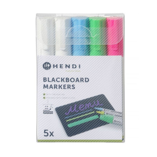 Kreidemarker 6 mm, HENDI, 1x pink, 1x grün, 1x blau, 2x weiß HENDI
