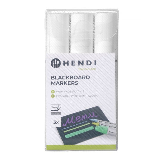 Kreidemarker 15 mm, HENDI, 3x weiß HENDI