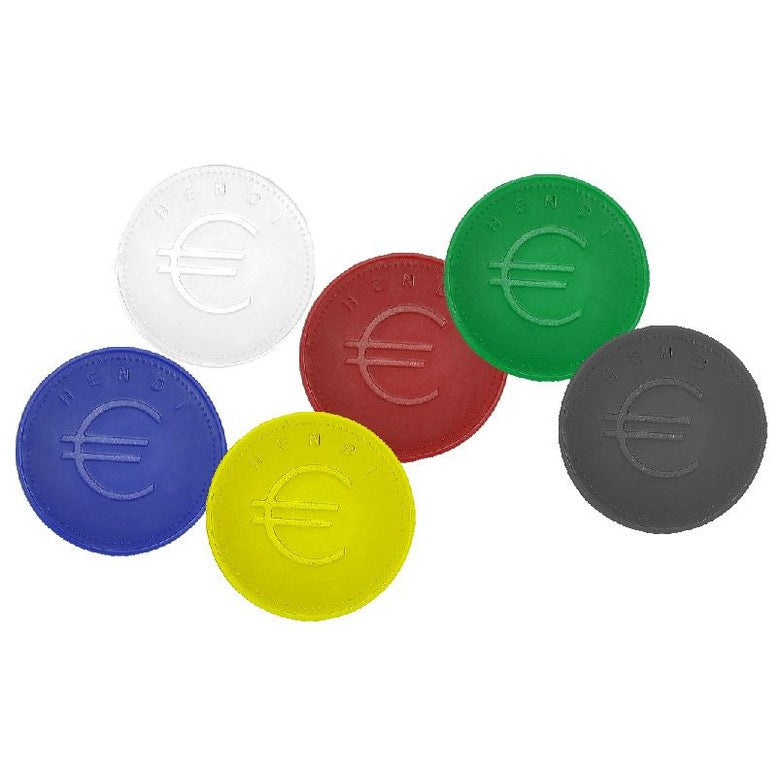 Pfandmünzen - 100 Stk., BarUp, Rot, 100 Stk., ⌀25mm BarUp