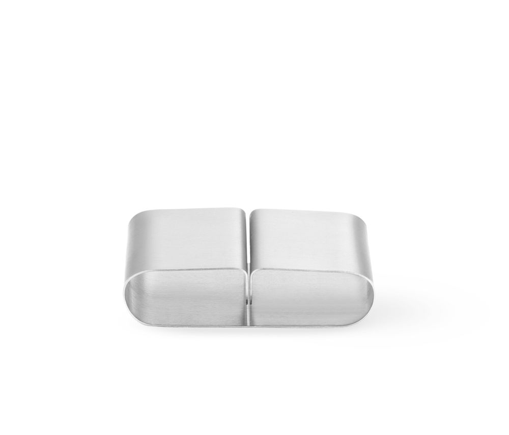 HENDI Kartenhalter Edelstahl – 6 Stück, 80 × 77 × 18 mm