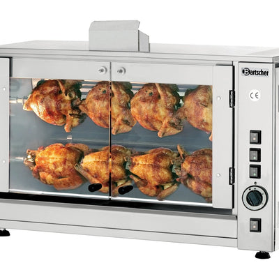 Bartscher Gas Rotisserie Chicken Grill G8P – 8 Chickens, 9 kW Gas