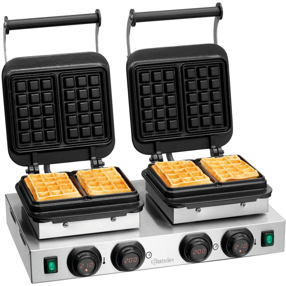 Bartscher Waffeleisen MDI 2BW160-101 – 2 × Brüsseler Waffel Bartscher