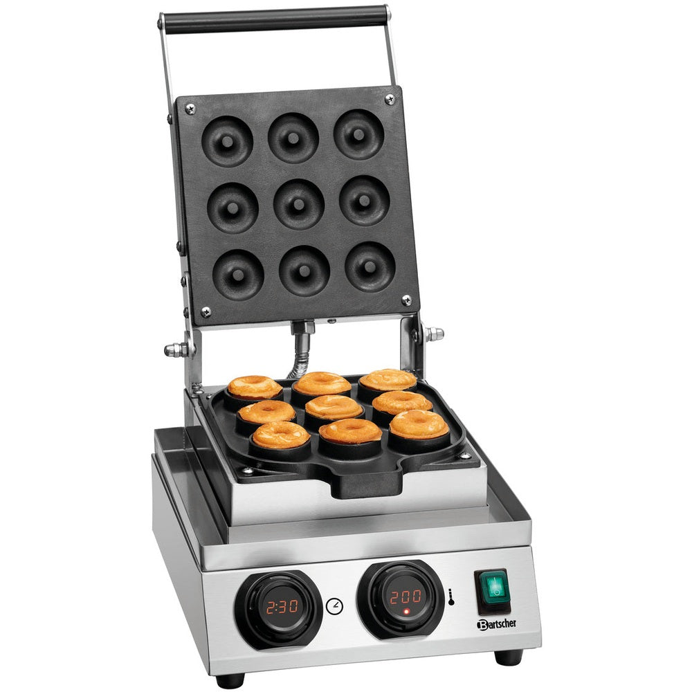 Bartscher Waffeleisen MDI Donut 900 – 9 Donuts Ø 50 mm, 1,8 kW Bartscher