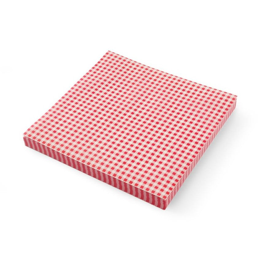Einschlagpapier, fettdicht - 500 Stk., HENDI, Karomuster, 500 Stk., 306x305mm HENDI