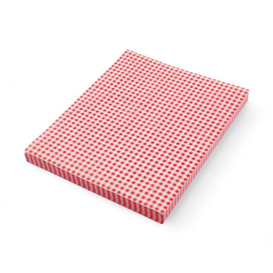 HENDI Einschlagpapier fettdicht 250 × 350 mm – rot-weiss kariert