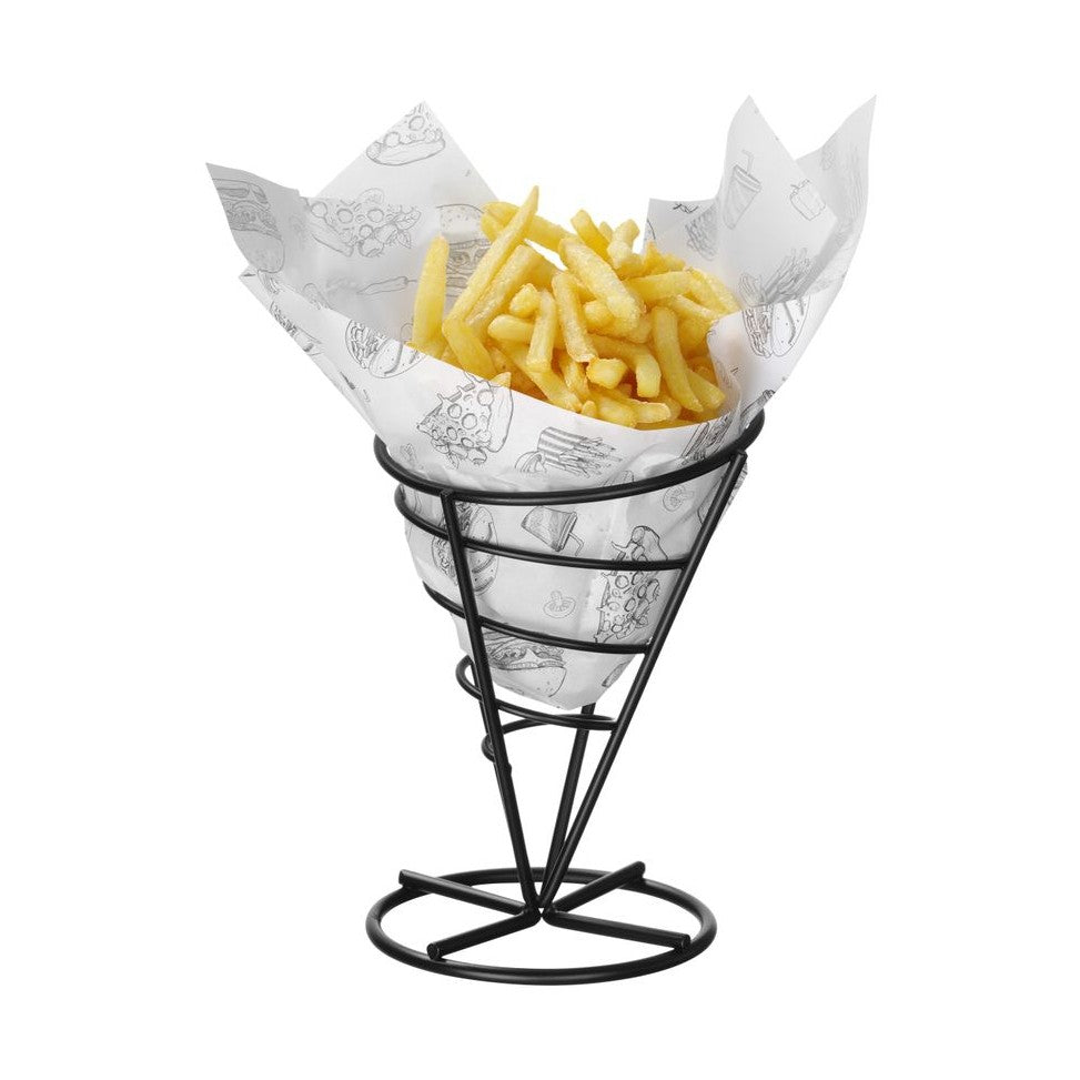 HENDI Einschlagpapier fettdicht 250 × 350 mm – Fastfood-Muster