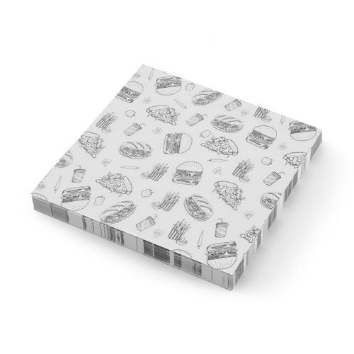 HENDI Einschlagpapier fettdicht 305 × 305 mm – Fastfood-Muster