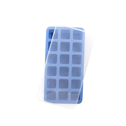 BarUp Eiswürfelform Blau – 18 Würfel, mit Deckel