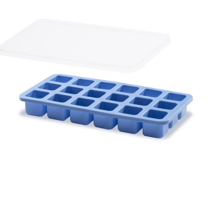 BarUp Eiswürfelform Blau – 18 Würfel, mit Deckel