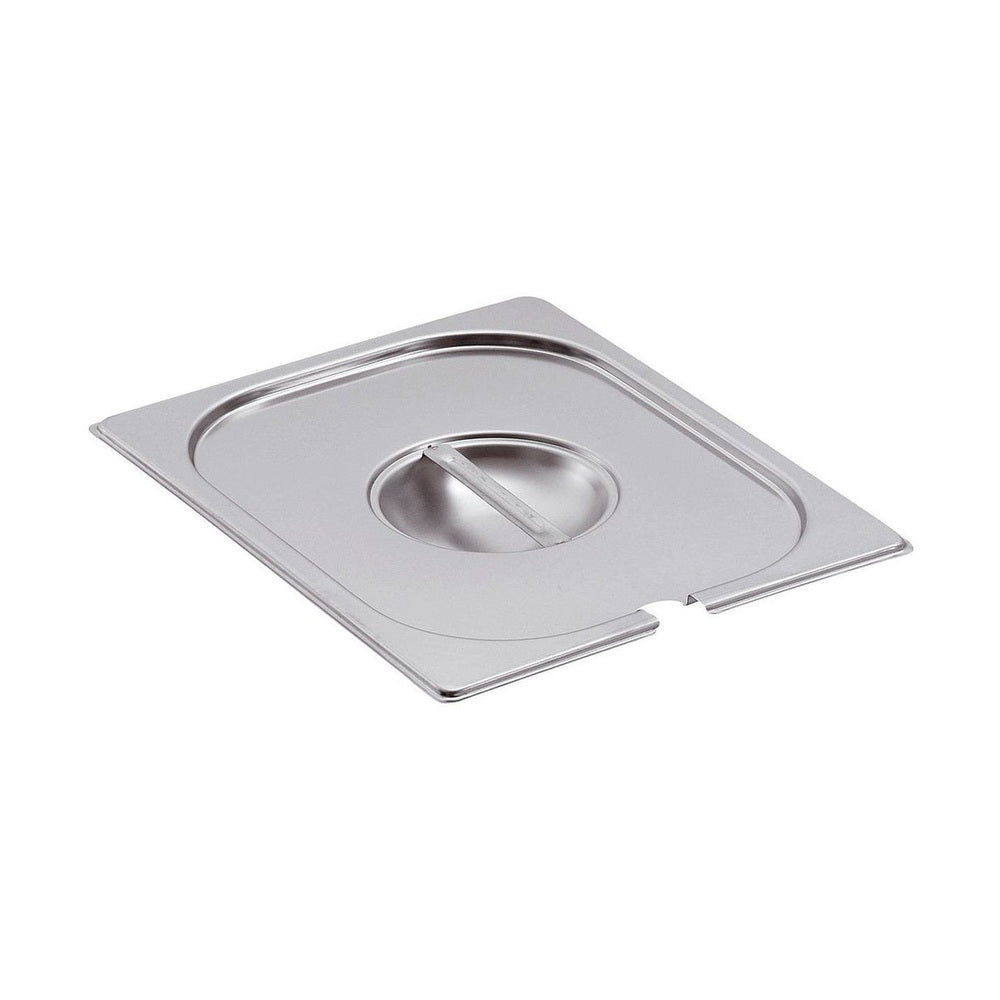Bartscher GN-Deckel 1/2 – Edelstahl, mit Löffelaussparung Bartscher