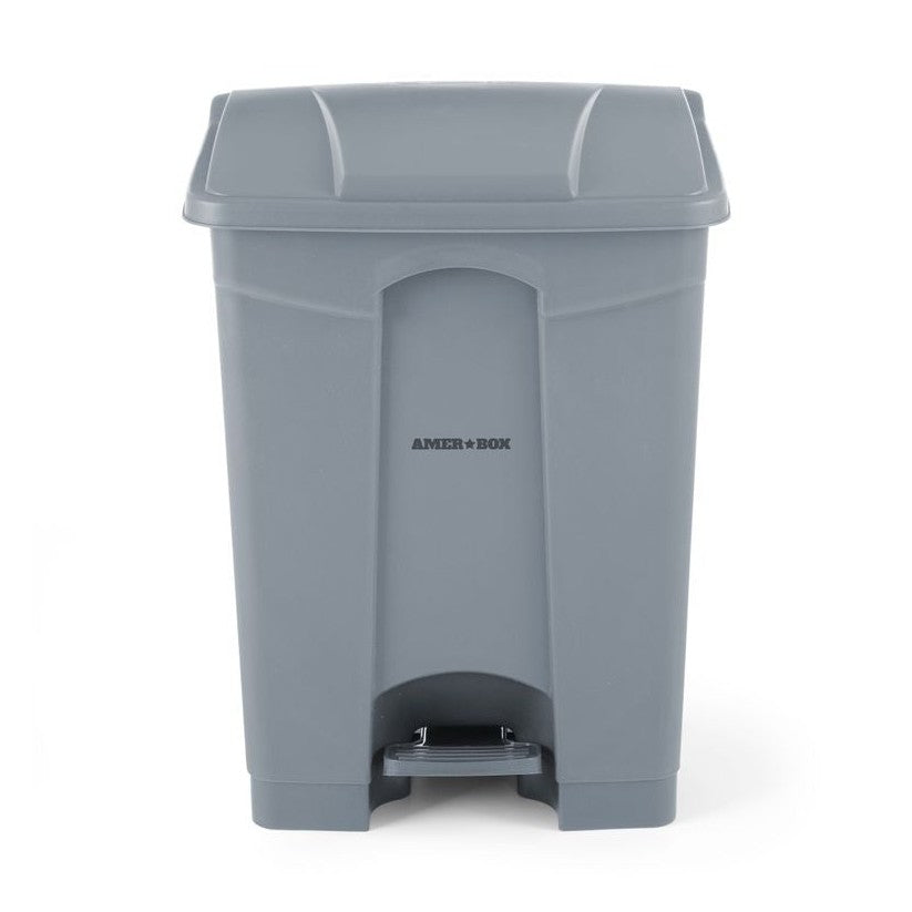 AmerBox Tret-Abfalleimer – 87 L, Hellgrau AmerBox