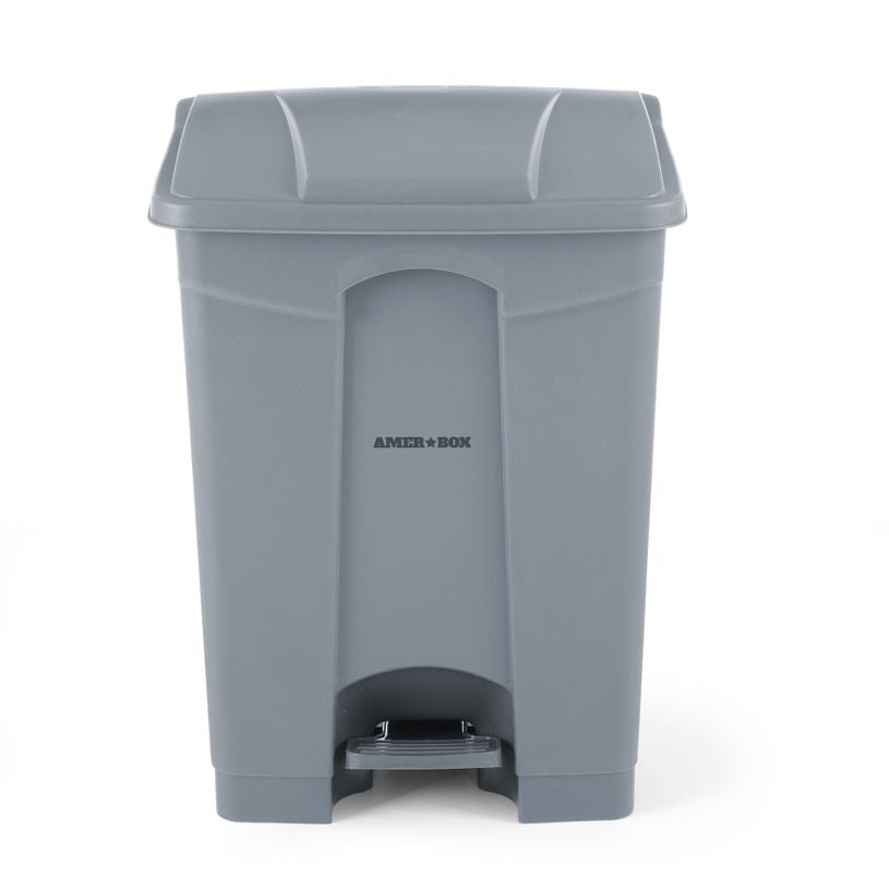 AmerBox Tret-Abfalleimer – 68 L, Hellgrau AmerBox