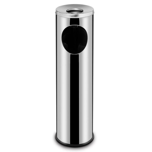Mülleimer Standmodell mit Aschenbecher, HENDI, 33L, ⌀240x H 660mm HENDI