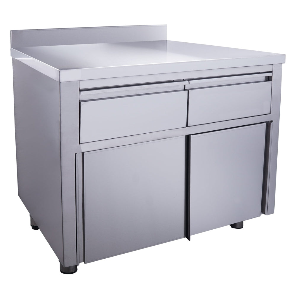 SARO Schiebetürenschrank mit 2 Schubladen und Aufkantung, 1000X700mm SARO