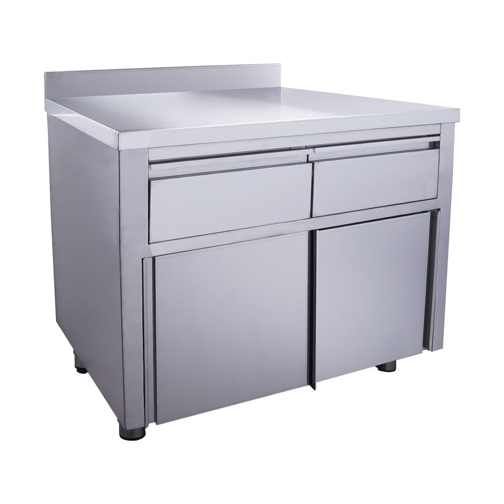 SARO Schiebetürenschrank mit 2 Schubladen und Aufkantung, 1000X700mm SARO