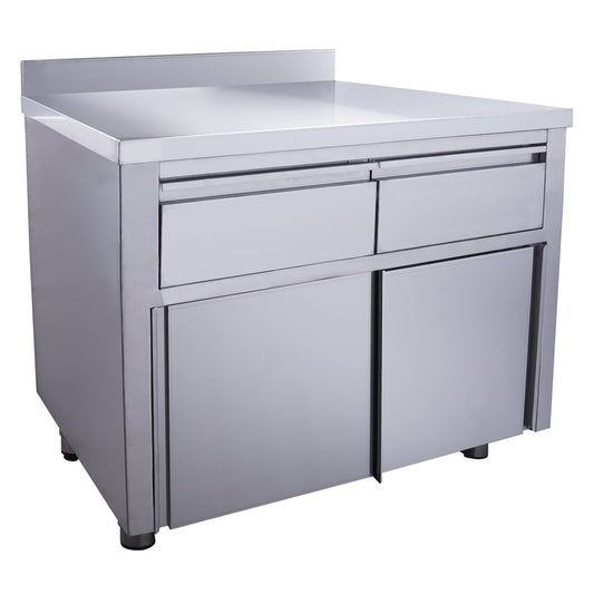 SARO Schiebetürenschrank mit 2 Schubladen und Aufkantung, 1000X700mm SARO