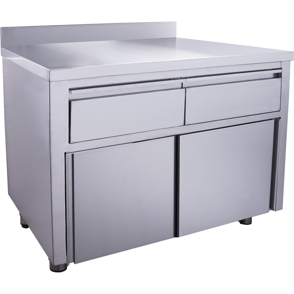 SARO Schiebetürenschrank mit 2 Schubladen und Aufkantung, 1200X700mm SARO
