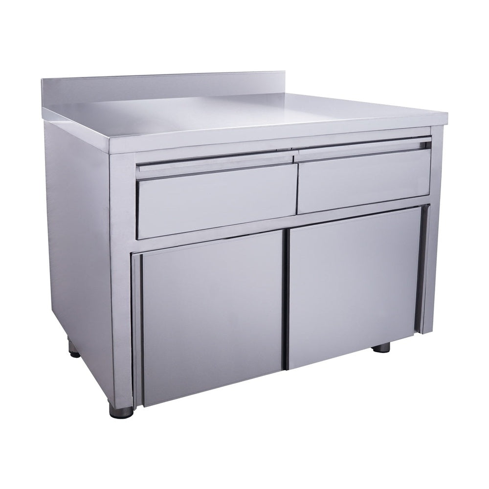 SARO Schiebetürenschrank mit 2 Schubladen und Aufkantung, 1200X700mm SARO