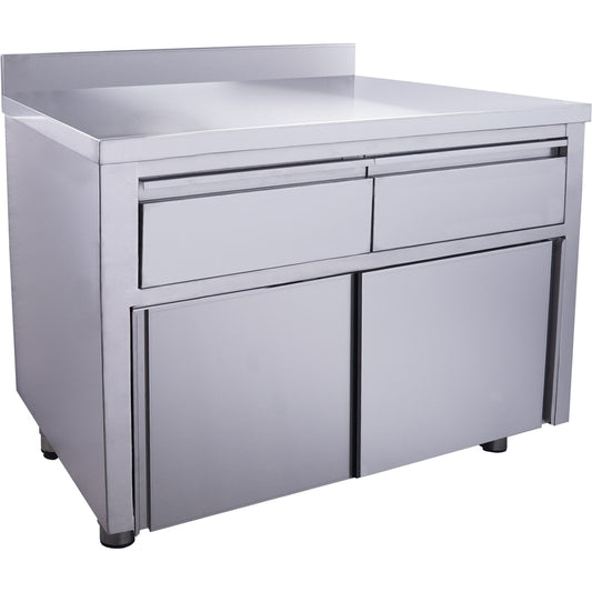 SARO Schiebetürenschrank mit 2 Schubladen und Aufkantung, 1200X700mm SARO