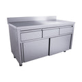 SARO Schiebetürenschrank mit 3 Schubladen und Aufkantung, 1400X700mm SARO