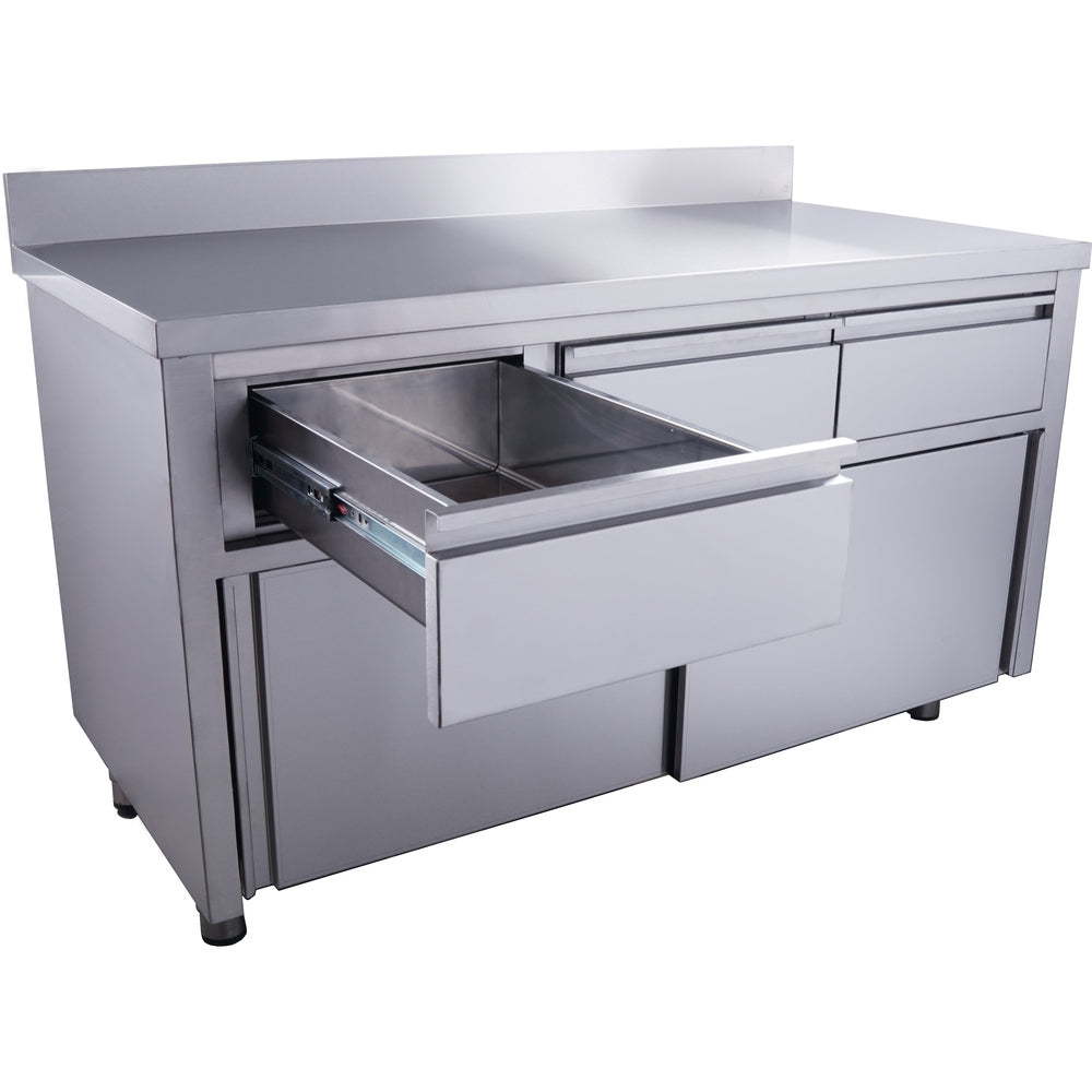 SARO Schiebetürenschrank mit 3 Schubladen und Aufkantung, 1600X700mm SARO