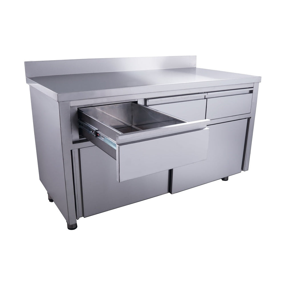 SARO Schiebetürenschrank mit 3 Schubladen und Aufkantung, 1600X700mm SARO