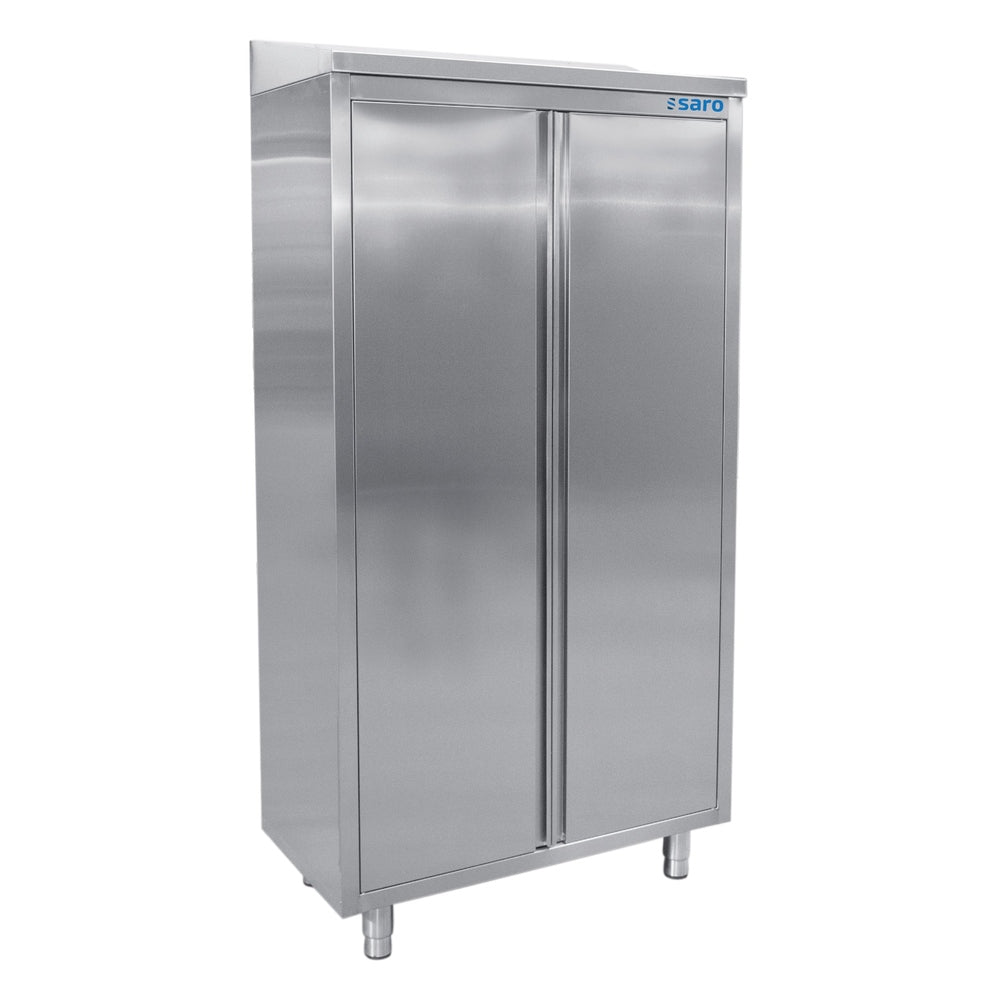 SARO Edelstahlhochschrank 2 Flügeltüren Breite 1000mm SARO